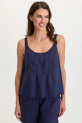 Wearables Shawnie Linen Billowy Pintuck Tank