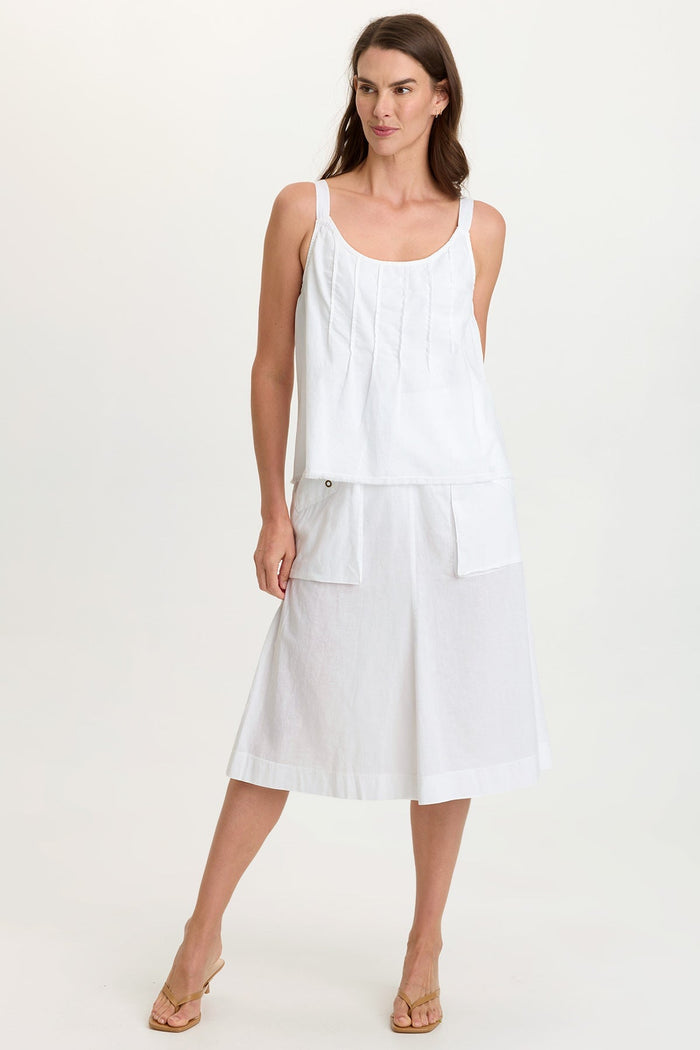 Wearables Shawnie Linen Billowy Pintuck Tank