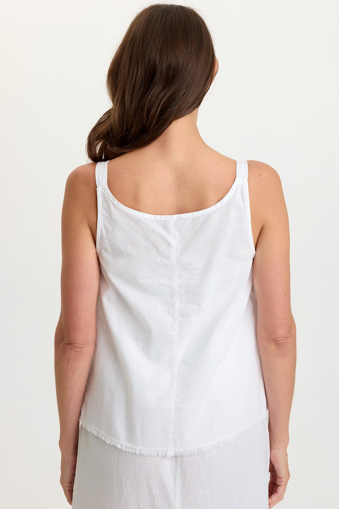 Wearables Shawnie Linen Billowy Pintuck Tank