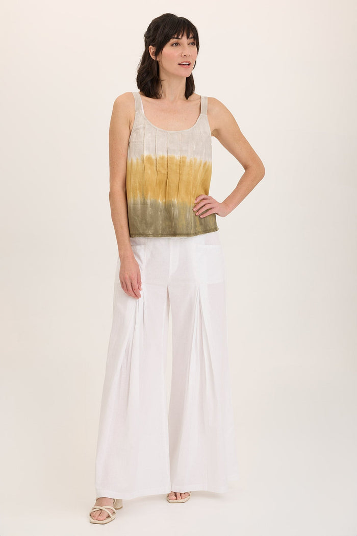 Wearables Shawnie Linen Billowy Pintuck Tank