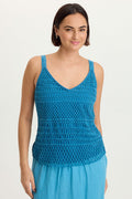 XCVI Shire Jersey-Lined Crochet Tank