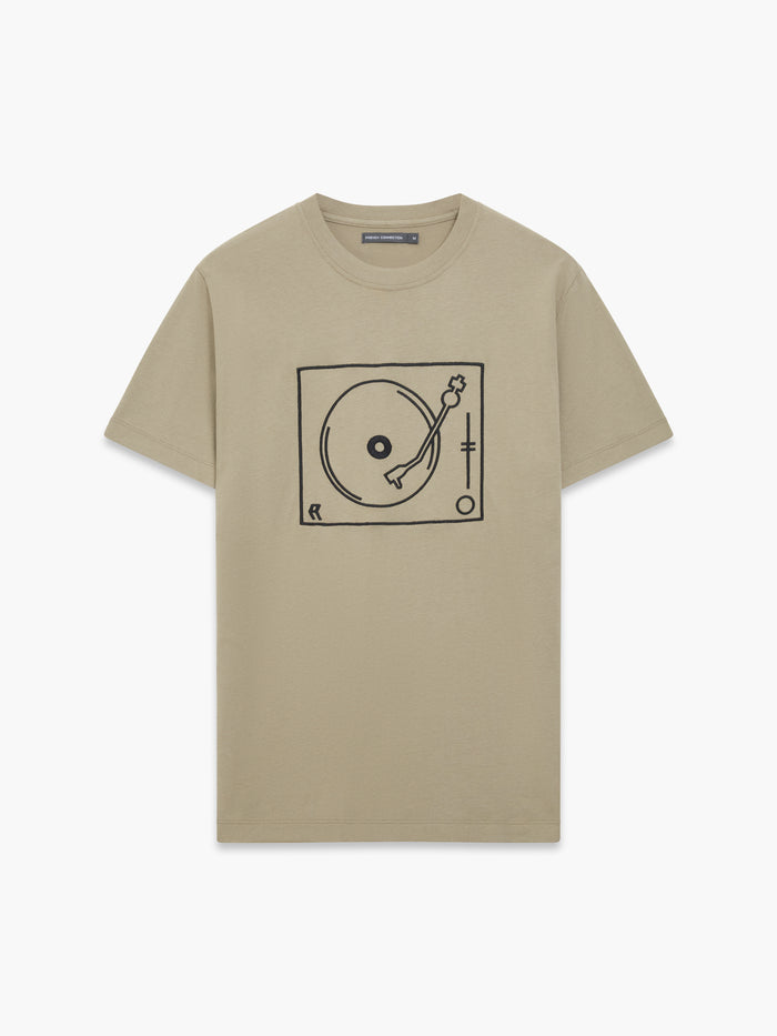 Short Sleeve Turntable Embroidered Graphic T-Shirt