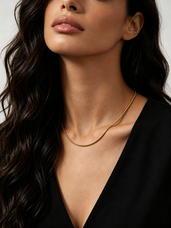 SNAKE CHAIN (GOLD) 1MM