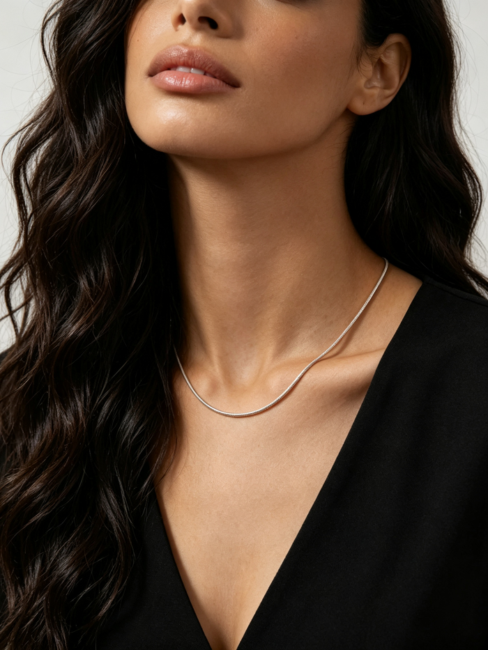 SNAKE CHAIN (SILVER) 1MM