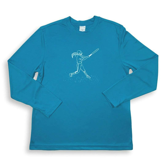 Softball Long Sleeve Performance Tee-Honey Bee Tees-Sport-tek