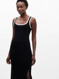 Square Neck Contrast Dress
