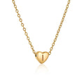 Stainless Steel Heart-shaped Alphabet Pendant Necklace: I (including chain)
