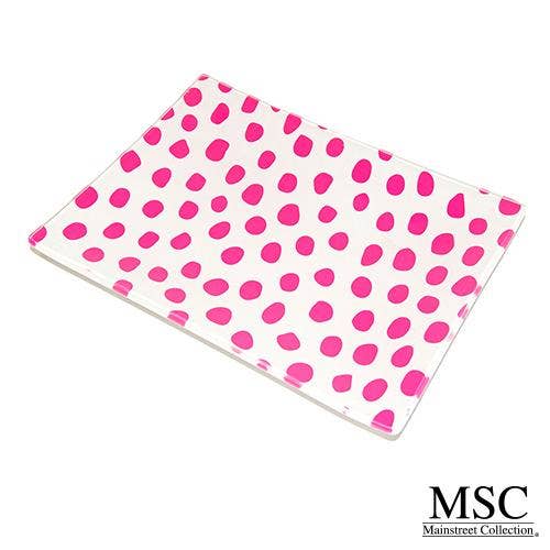 Take Me Away Glass Tray: Black Dot
