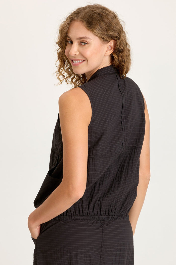 XCVI Tallis Textured Zip Front Vest