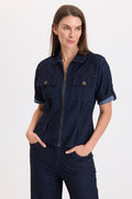 Wearables Tammen Indigo Twill Short Sleeve Shacket