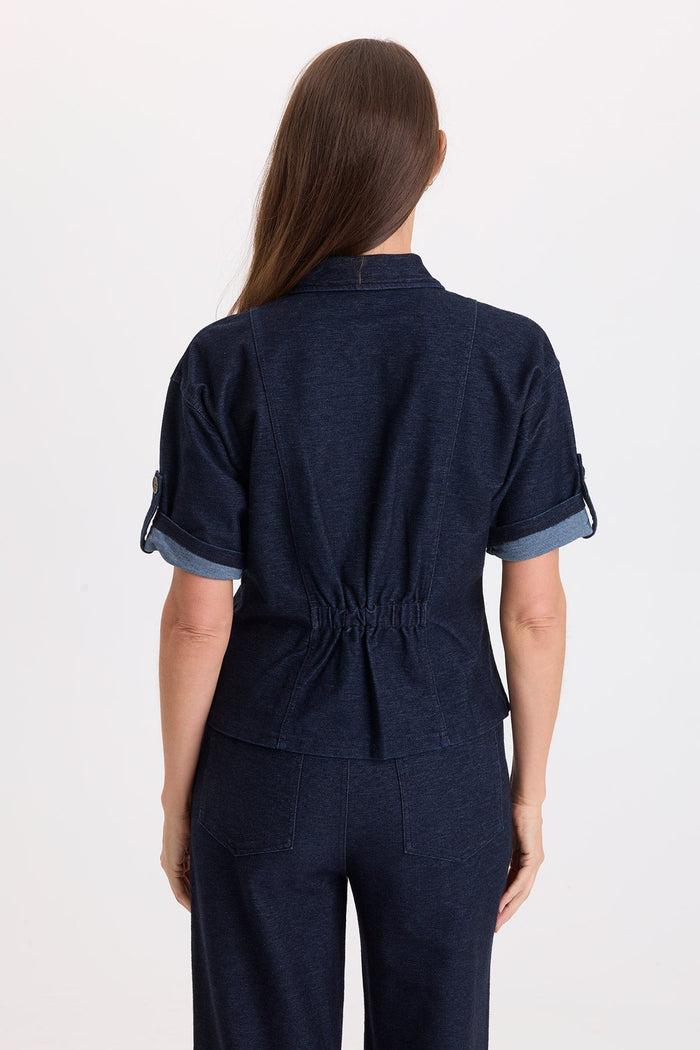 Wearables Tammen Indigo Twill Short Sleeve Shacket