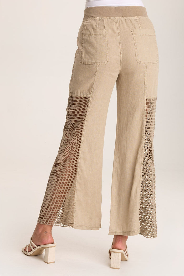 XCVI Tangent Linen/Crochet Wide Leg Pant