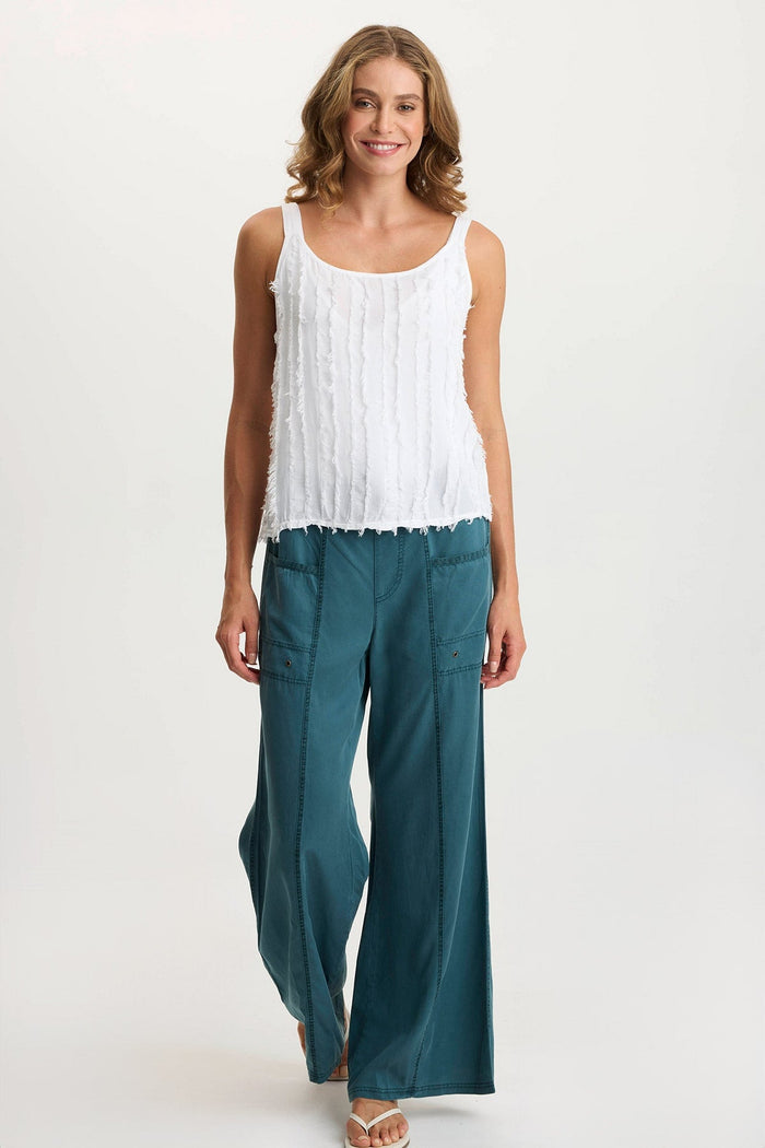 XCVI Tarla Twill Dropped Pocket Wide Leg Pant