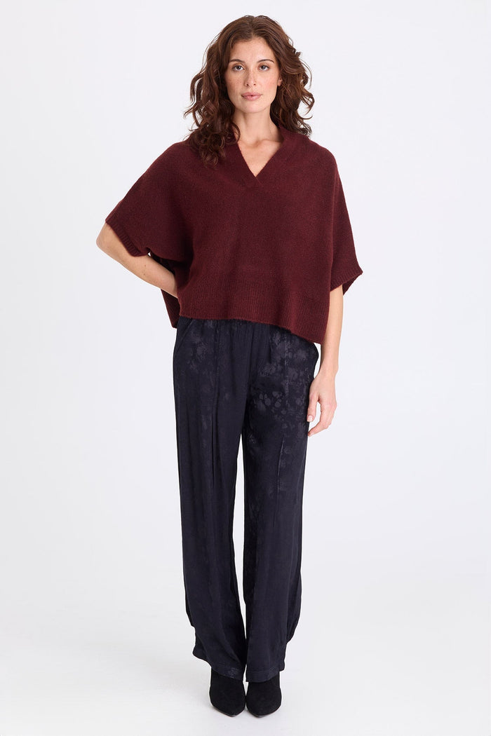 XCVI Tarquin Textured Satin Pleated Pant
