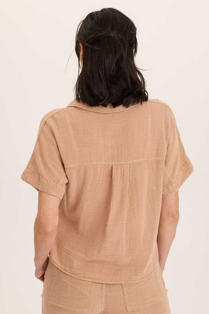 Wearables Teagan Gauze Tie-Up Top