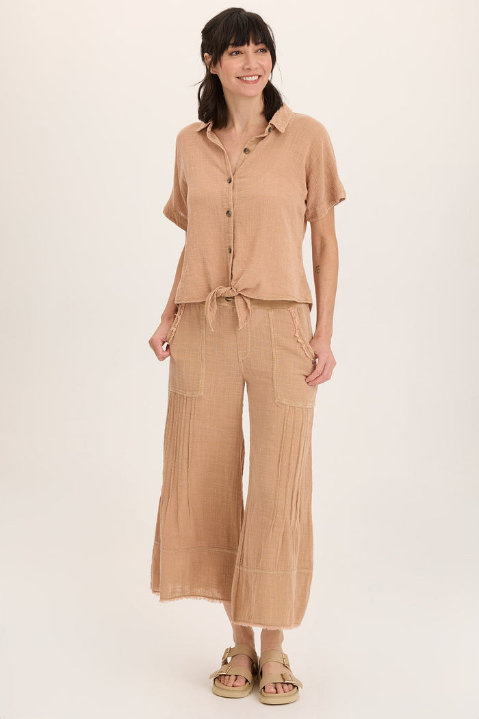 Wearables Teagan Gauze Tie-Up Top