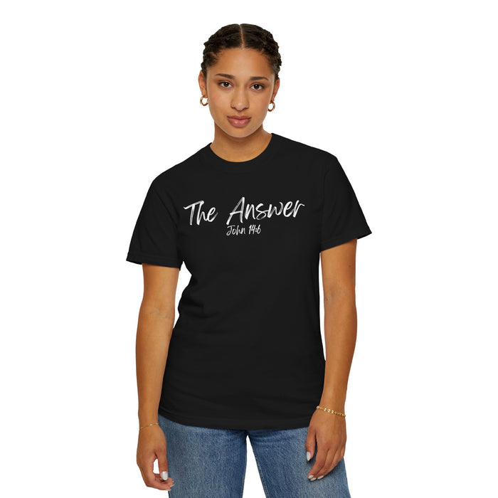 The Answer John 14:6 Women's Black T-shirt