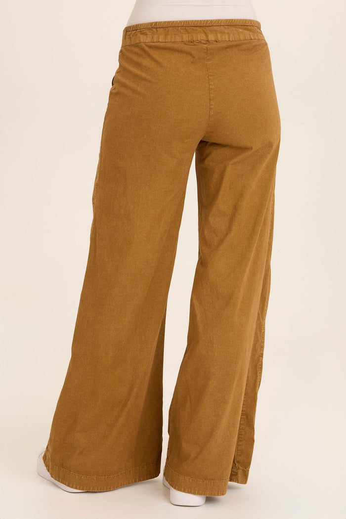 Wearables Tiered Wide Leg Drawstring Flare Ruched Pant