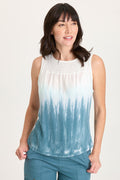 XCVI Timo Crepe Smocked Neckline Tank