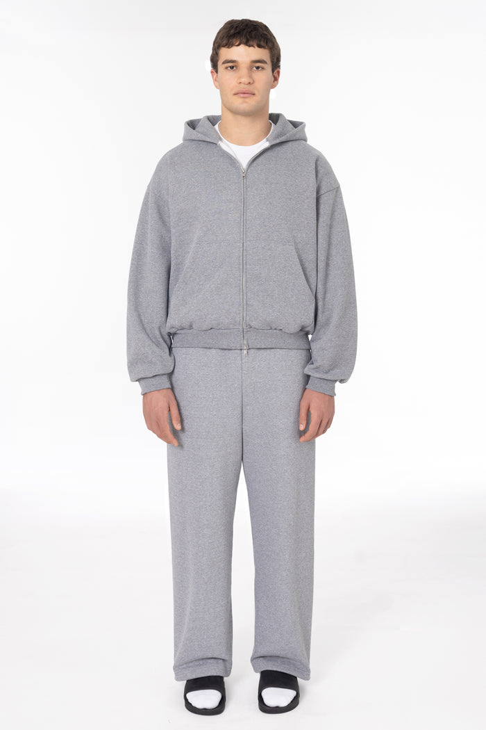 TRF10 - 12 oz. Tri-Blend Gabardine Fleece Waist Length Pull Zip Hoodie