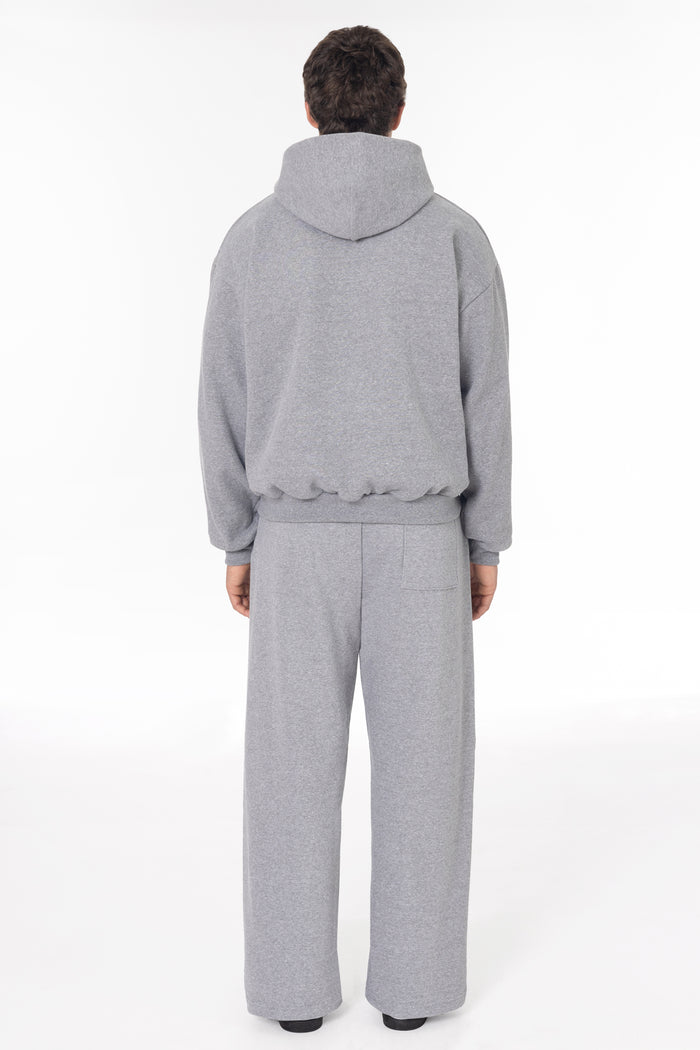 TRF10 - 12 oz. Tri-Blend Gabardine Fleece Waist Length Pull Zip Hoodie