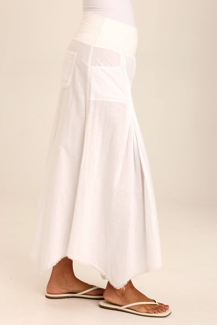 Wearables Triste Linen Bohemian Sharkbite Maxi Skirt