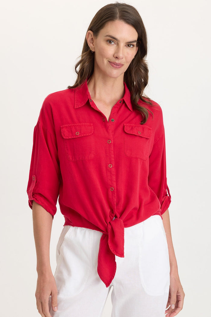 Wearables Tyrell Lightweight Tie-Front Button-Up