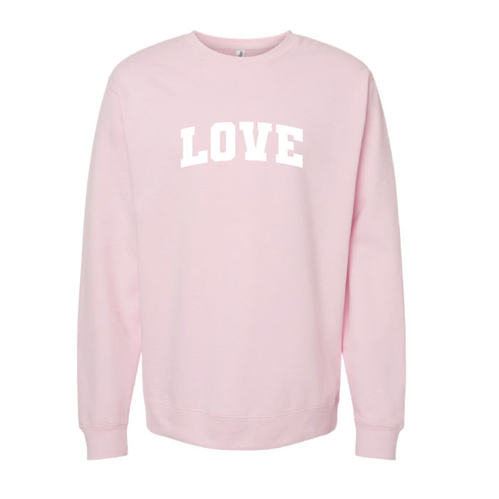 Valentine's Custom Adult Sweatshirt Light Pink