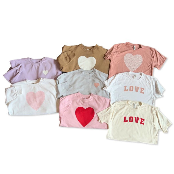 Valentine's Custom Adult Sweatshirt Light Pink