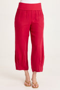 XCVI Vasco Linen Barrel Leg Crop