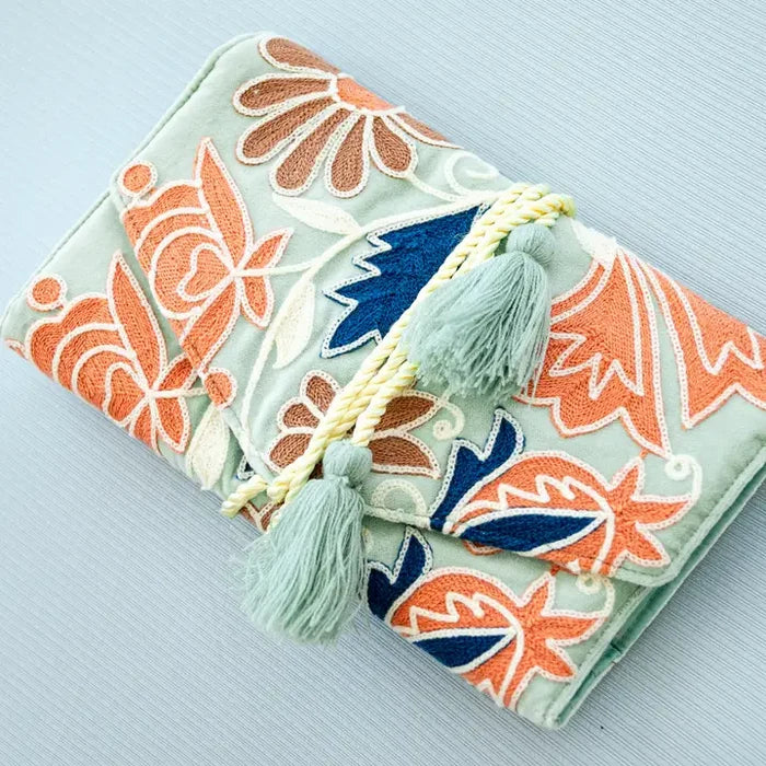 Velvet Jewelry Organizer-Mint