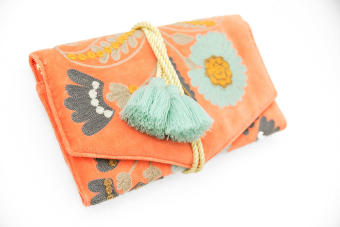 Velvet Jewelry Organizer-Mint