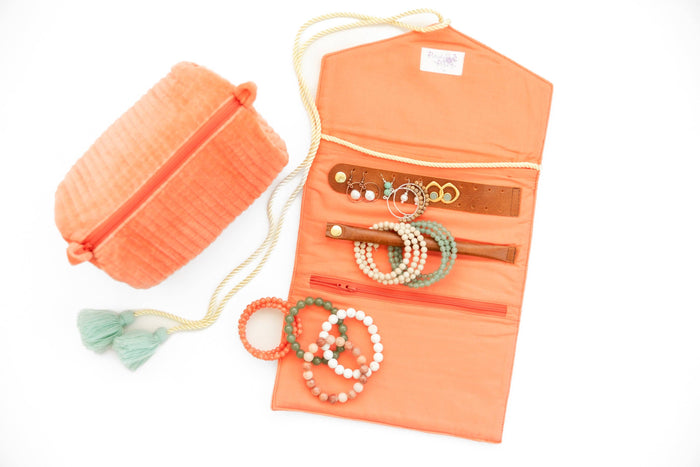 Velvet Jewelry Organizer-Mint