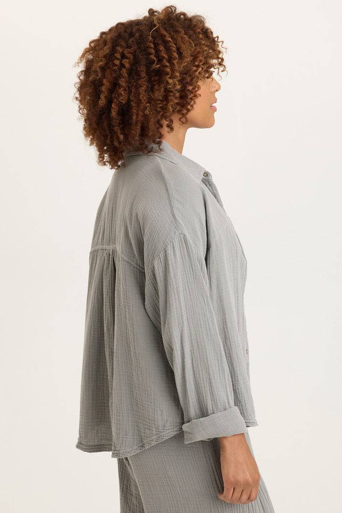 XCVI Wade Gauze Long-Sleeve Top