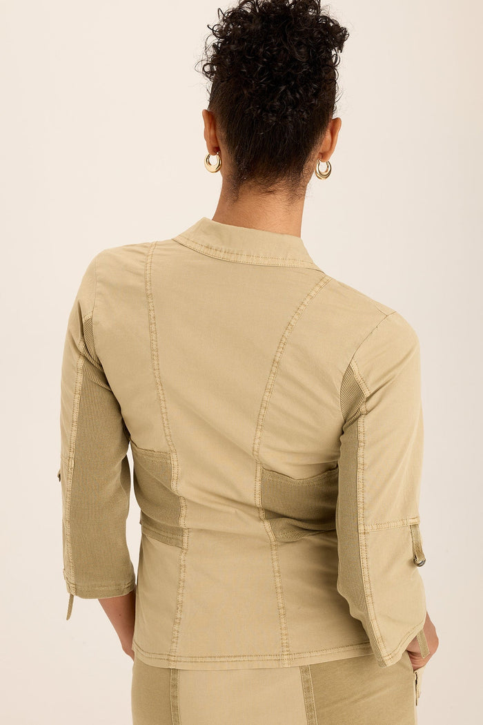 Wearables Wexel Poplin/Stretch Rib Fitted Cargo Jacket