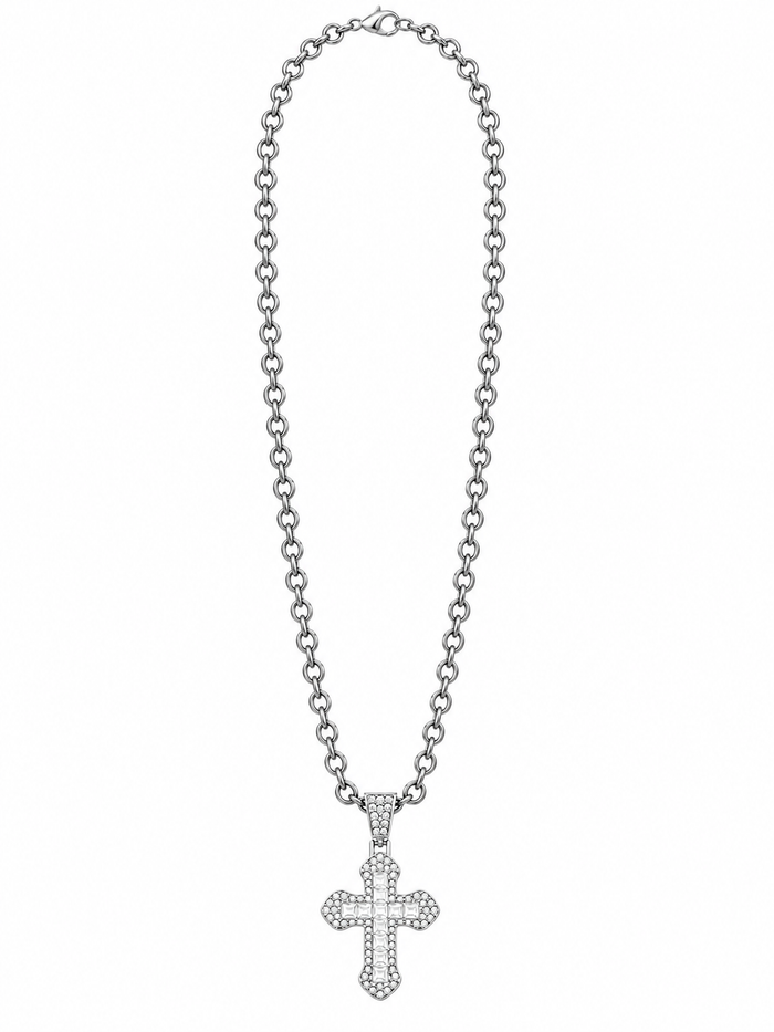 WHITE CUBE CROSS (SILVER) 3MM