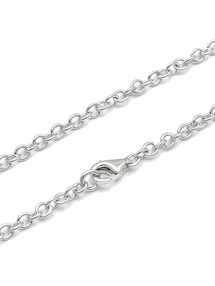 WHITE CUBE CROSS (SILVER) 3MM