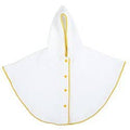 White W/ Pom Beach Poncho