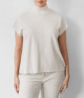 Winslow Mock Neck Pullover: Pale Oak Heather