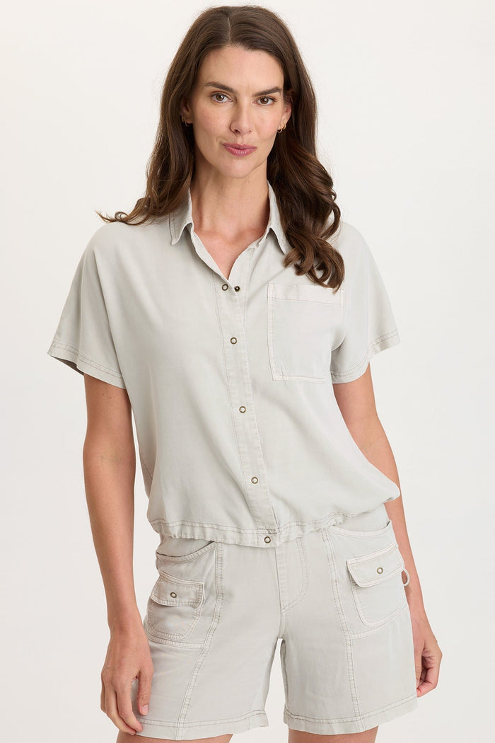 Wearables Zane Twill Snap-Up Top