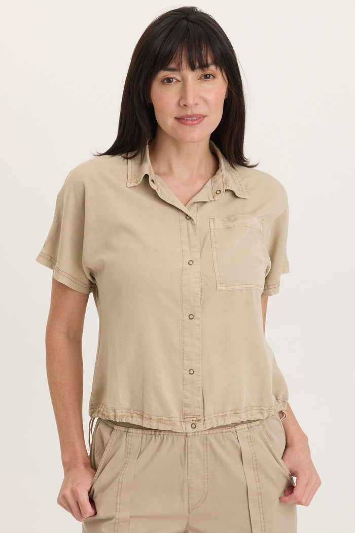 Wearables Zane Twill Snap-Up Top