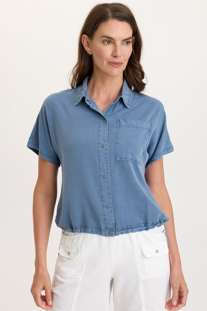 Wearables Zane Twill Snap-Up Top