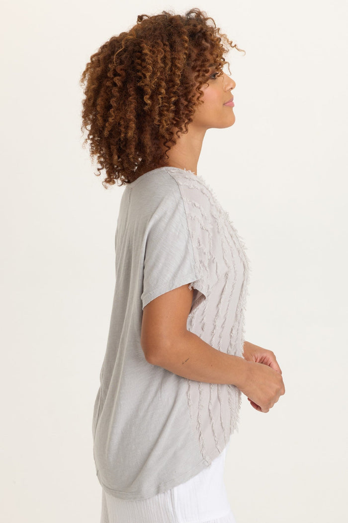 XCVI Zeph Stripe Voile Dolman Top