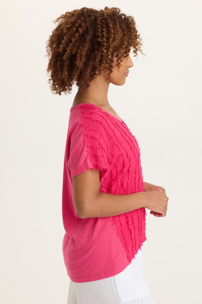 XCVI Zeph Stripe Voile Dolman Top