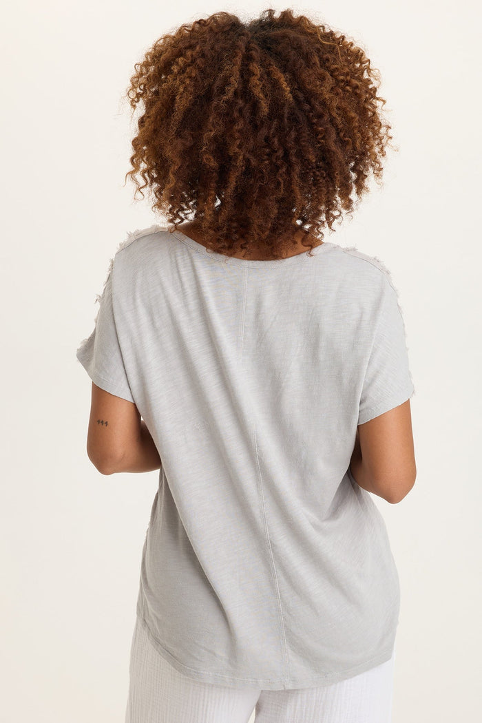 XCVI Zeph Stripe Voile Dolman Top