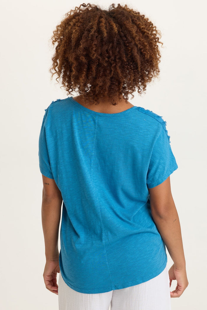 XCVI Zeph Stripe Voile Dolman Top