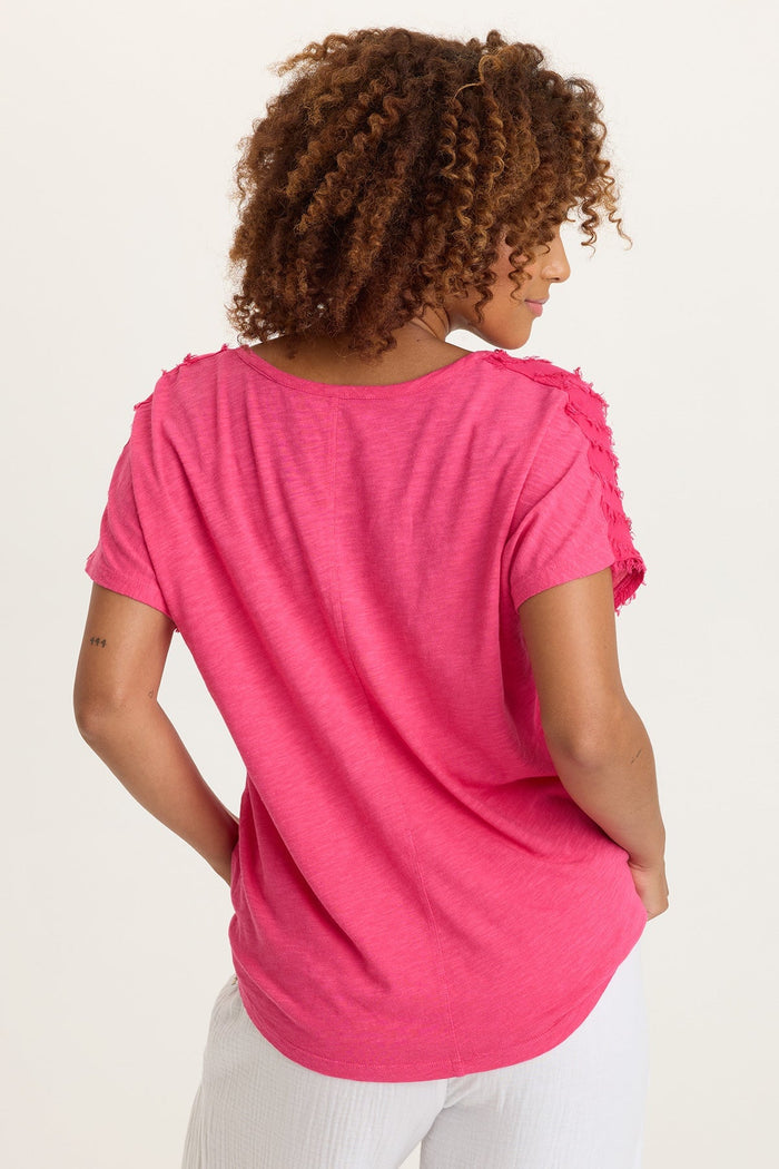 XCVI Zeph Stripe Voile Dolman Top
